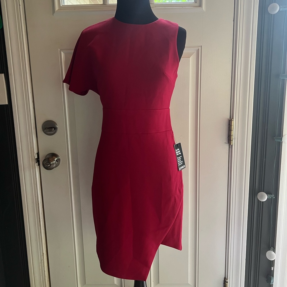 NWT Red Asymmetrical Dress